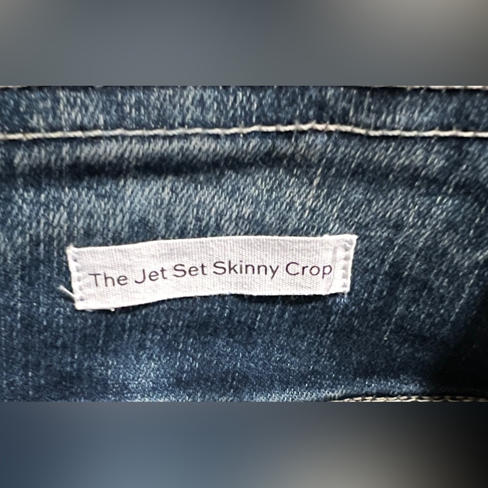 Frame Jet Set Skinny Crop Classic Blue Women's Jeans - Picture 5 of 13